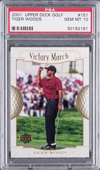 2001 UD Golf #151 Tiger Woods Rookie Card - PSA GEM MT 10